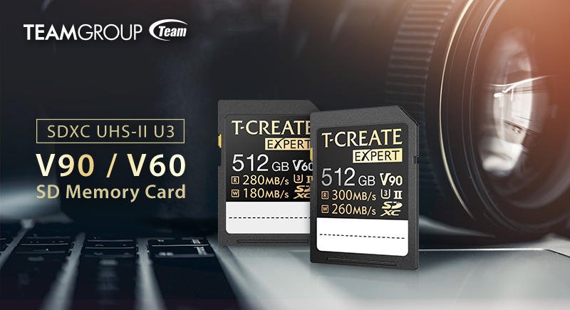 More information about "TEAMGROUP Launches T-CREATE EXPERT SDXC UHS-II U3 V90 & V60 Memory Cards"