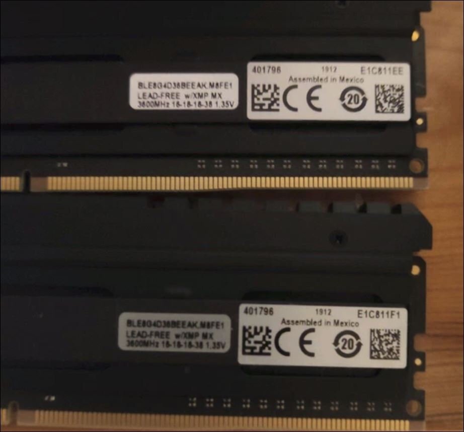 More information about "Crucial Ballistix Elite 16Gb (2x 8Gb) DDR4-3600 CL16"